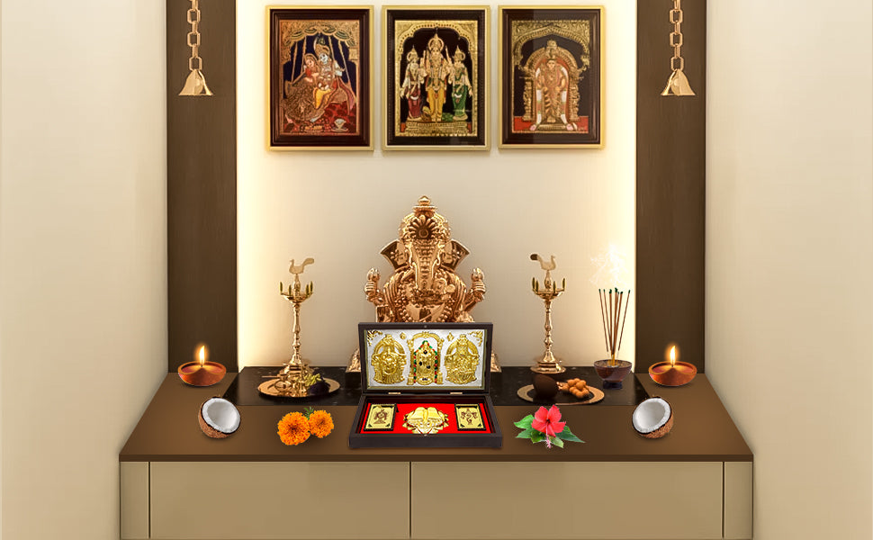 Gold Plated Tirupati Balaji and Padmavathi Lakshmi